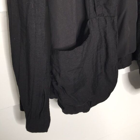 Silence + Noise Black Open Front Cardigan with Pockets Women’s Size Small - Picture 3 of 8